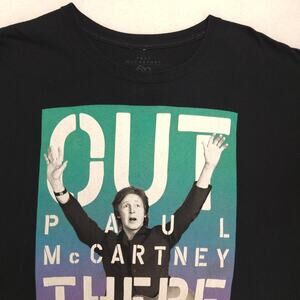 Paul McCartney Band Crew Neck Short Sleeve Graphic T Shirt Mens Size 2XL Black